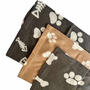Pet Blanket 3 Pcs. Set, Dog & Cat Blanket, Flannel Warm Blanket